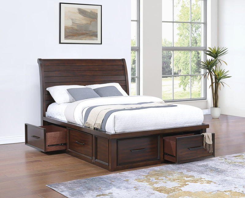 Sonoma Platform Storage Bed with Headboard & Frame, Mango Brown - Full Size