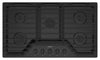 Whirlpool 36\" Gas Cooktop with Fifth Burner and EZ-2-Lift™ Hinged Cast-Iron Grates - WCGK5036PB