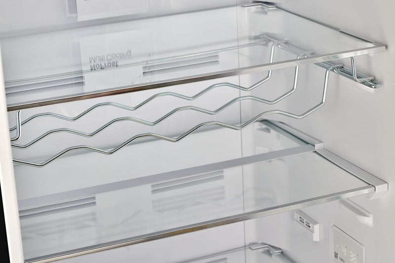 Classic Retro by Unique 24\" 12 Cu. Ft. Bottom-Freezer Refrigerator - Midnight Black - UGP-340L B AC