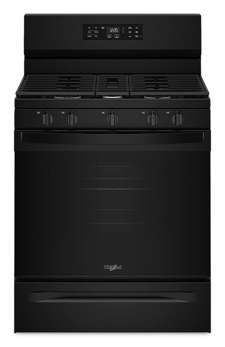 Whirlpool 30\" 5.0 Cu. Ft. Gas Range with Air Cooking – Black - WFGS4530SB