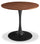 Rio Dining Table with Pedestal Base, Metal, 36"W Round - Black/Brown