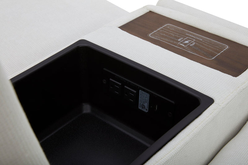 Essence 6-Piece Power Reclining Sectional with Power Headrests - Ivory