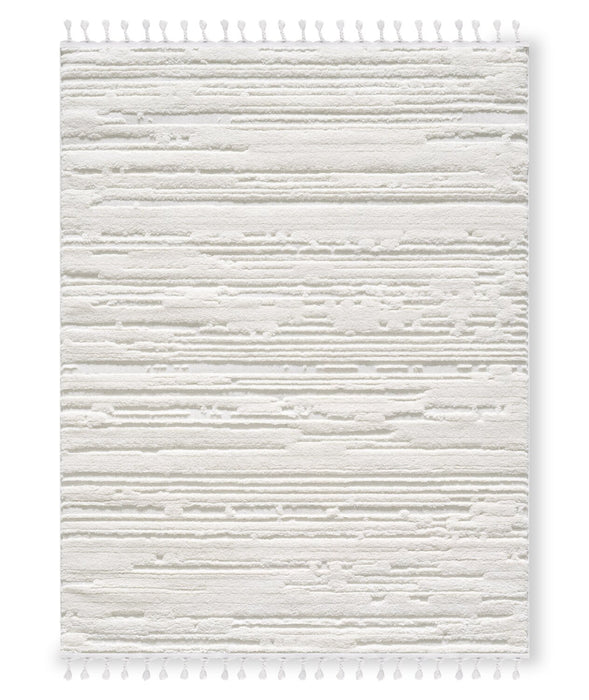 Riley Cream Abstract Area Rug - 5'3\" x 7'7\"