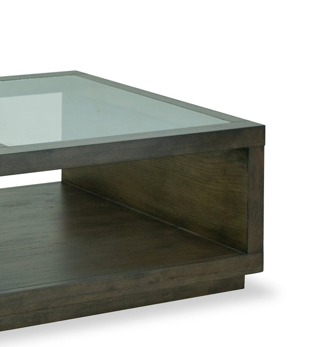 Hatfield 52” Modern Solid Wood Coffee Table with Storage and Casters - Homestead Brown