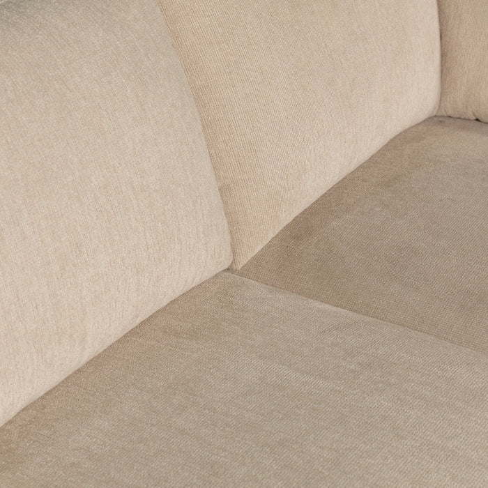 Envy 3-Piece Chenille Fabric Sectional - Almond Beige