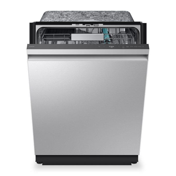 Samsung 24\" 38 dBA Top-Control Dishwasher with AI Wash and Third Rack - Stainless Steel - DW90F89T0USRAA