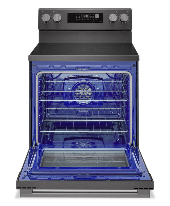 LG 6.3 Cu. Ft. Smart Electric Range with Air Fry - Black Stainless Steel - LREN6323ZE