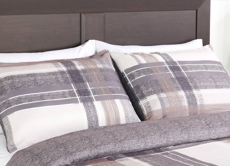 Connor 3-Piece King Comforter Set - Brown