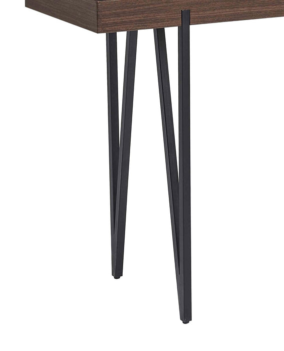 Juno 48\" Modern Sofa Table with Sintered Stone Top - Black