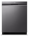LG 24\" 46 dBA Built-In Top-Control Smart Dishwasher with QuadWash®Pro  - Smudge Proof Black Stainless Steel - LDPH5554D