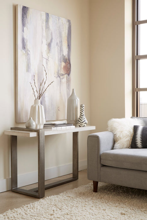 Cyprus 48” Modern Sofa Table - Beige/Bronze