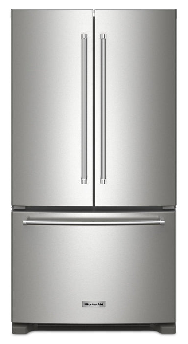 KitchenAid 36\" 20 Cu. Ft. Counter-Depth French-Door Refrigerator - Stainless Steel - KRFC136RPS