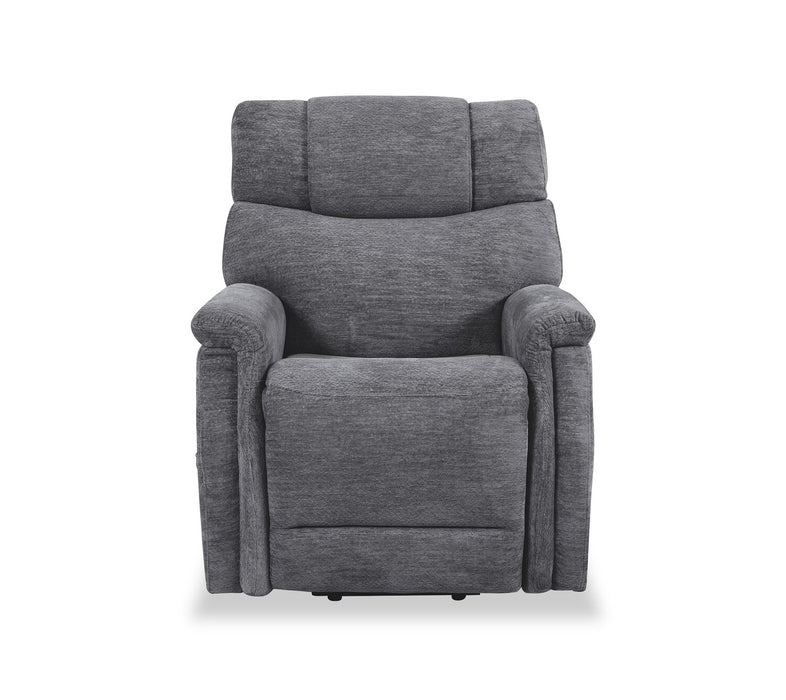 Claire 34\" Chenille Fabric Power Lift Reclining Chair - Granite Grey