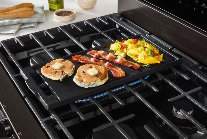 Whirlpool 5 Cu. Ft. Smart Gas Range with Air Fry and Self-Clean - Black Stainless Steel - WFGS7530RV