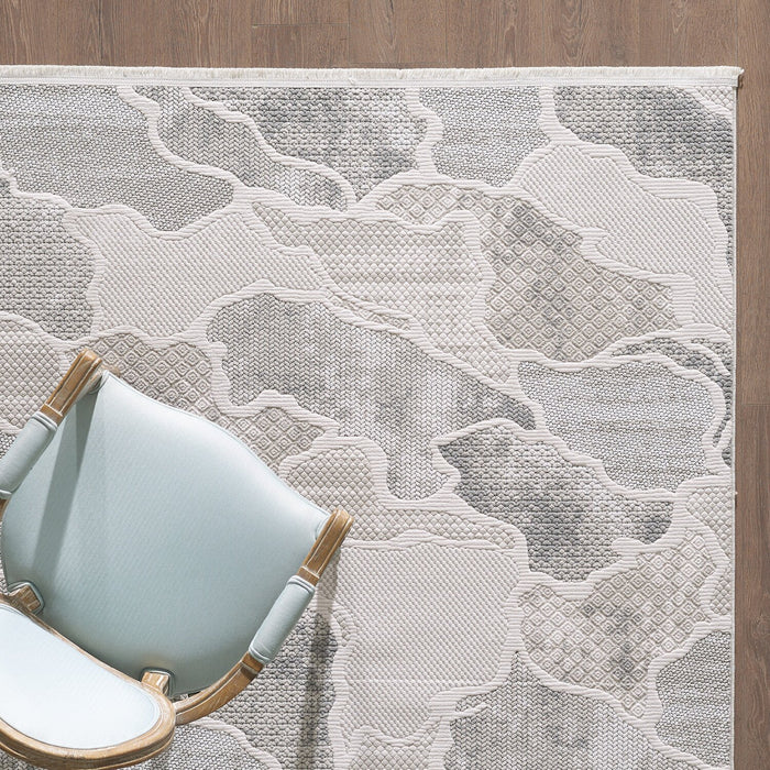 Cove Waves Grey Area Rug - 6'7\" x 9'6\"