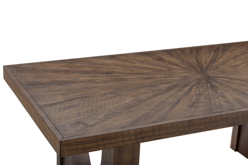 Kort & Co. Sol Dining Table, Pedestal Base, 78\"W - Brown