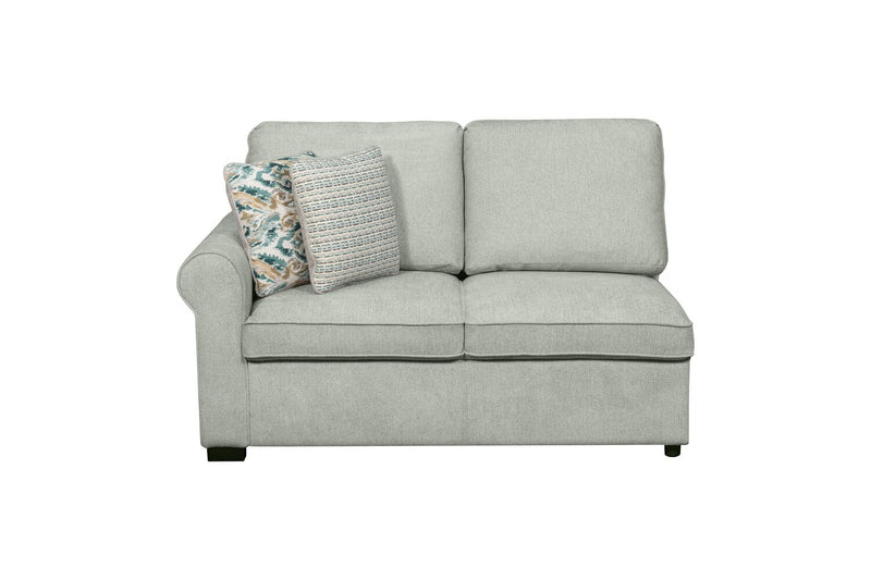 Scott Living Haven 2-Piece Right-Facing Chenille Fabric Cuddler Sectional - Seafoam Blue