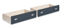 Quinn Trundle Drawers for Bed or Bunk, Set of 2 - Blue 