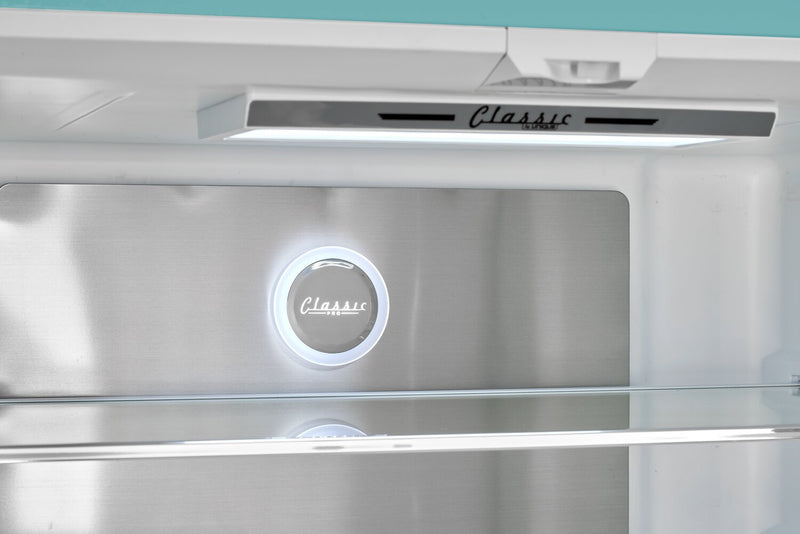Classic Retro by Unique 36\" 21.4 Cu. Ft. Counter-Depth Refrigerator - Ocean Mist Turquoise - UGP-595L T AC