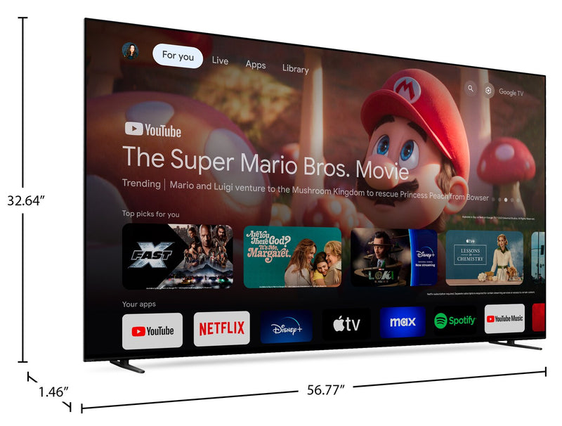 Sony 65\" Bravia 8 OLED 4K UHD Smart Google TV (K65XR80) - 2024 Model