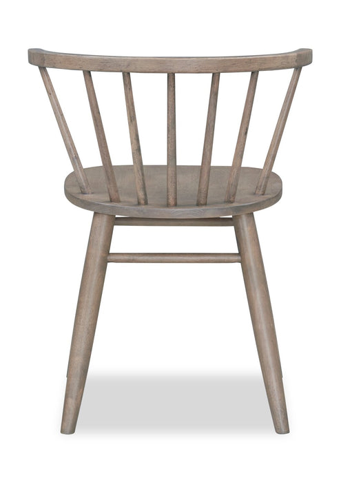 Remi Dining Chair with Curved Spindle-Back - Brown