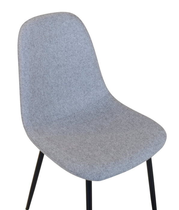Jax Dining Chair with Polyester Fabric, Metal - Grey