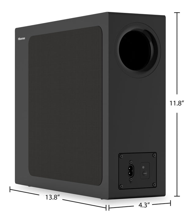 HISENSE HS2100 2.1 Channel 240W Soundbar with Wireless Subwoofer