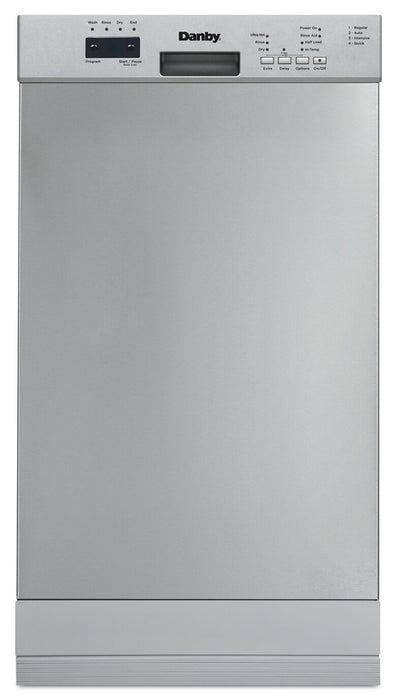 Danby 18\" 51 dBA Front-Control Built-In Dishwasher - Stainless Steel - DDW18D1ESS