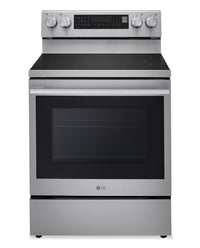 LG 6.3 Cu. Ft. Smart Electric Range with Air Fry - Fingerprint Resistant Stainless Steel - LREN6325XE 
