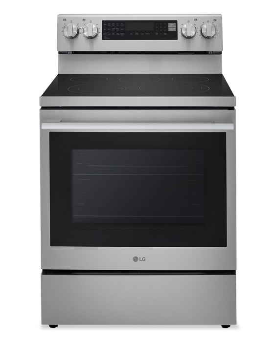 LG 6.3 Cu. Ft. Smart Electric Range with Air Fry - Fingerprint Resistant Stainless Steel - LREN6325XE