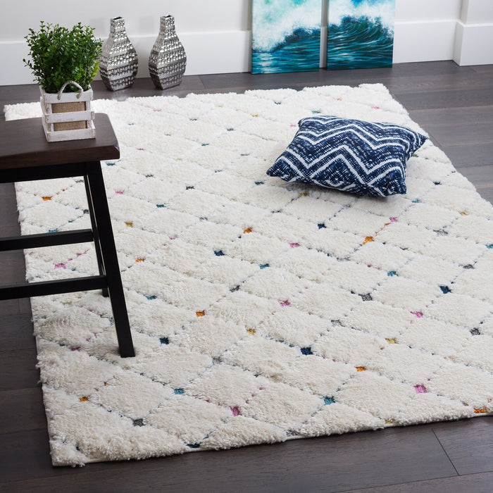 Robin Multi-Colour Moroccan Shag Area Rug - 5'3\" x 7'7\"