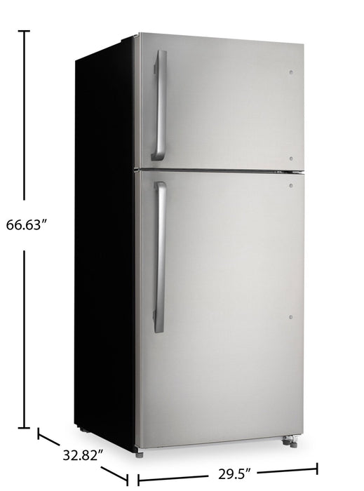 Danby 29.5” 18.1 Cu. Ft. Top Mount Refrigerator – Stainless Steel - DFF180E2SSDB