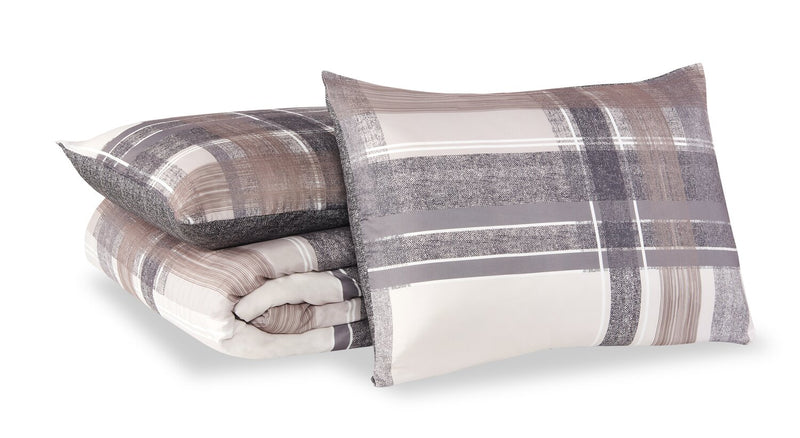 Connor 3-Piece King Comforter Set - Brown