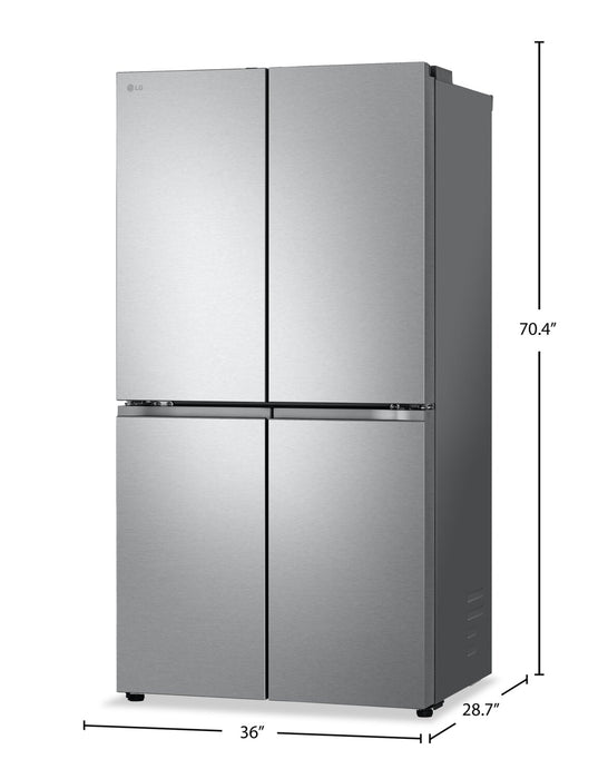 LG 36” 23.6 Cu. Ft French 4-Door Counter-Depth Refrigerator with Ice Maker - LF24C8200S