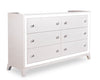 ["Halo Bedroom 6-Drawer Dresser with LED Light, 58\"W x 35\"H, Glam - White"]
