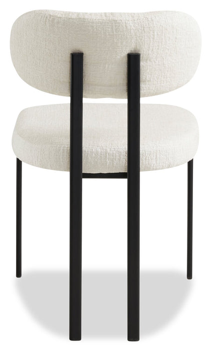 Rio Dining Chair with Polyester Fabric, Metal - Taupe