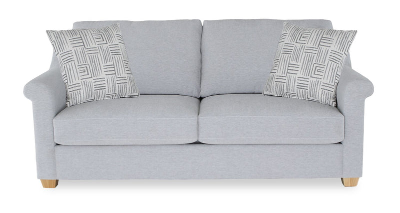 Finesse 81\" Contemporary Chenille Fabric Sofa - Heather Grey