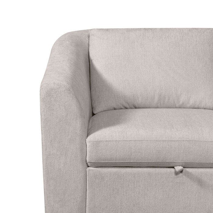 Envy 2-Piece Left-Facing Chenille Fabric Sleeper Sectional - Fog Grey