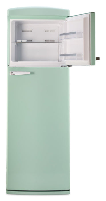 Unique Classic Retro 24\" 11 Cu Ft. Top Freezer Refrigerator – Summer Mint Green - UNQ-310L LG TM