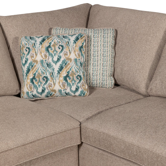Scott Living Haven 3-Piece Chenille Fabric Sleeper Sectional - Taupe