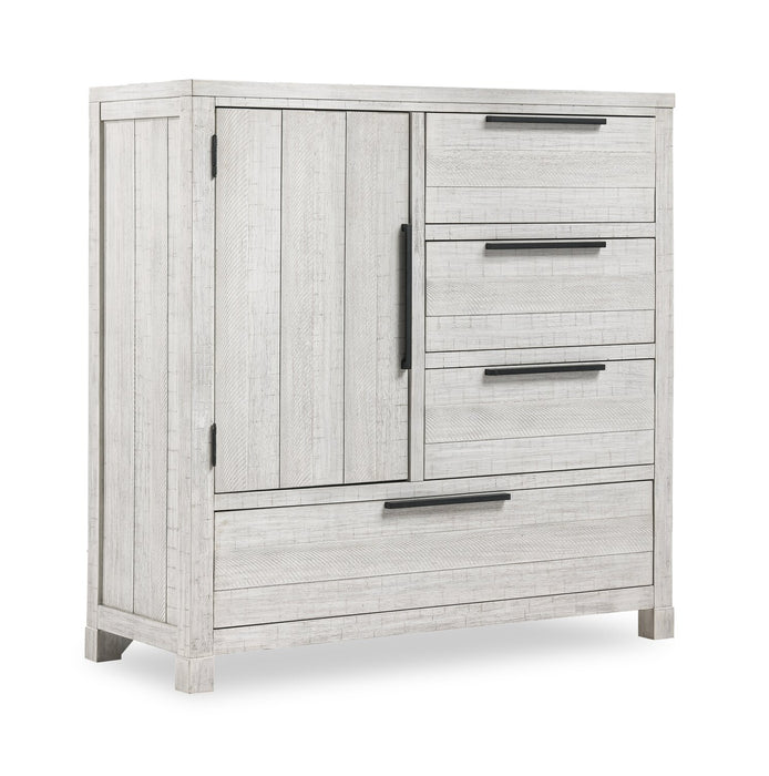 Haven Bedroom 4-Drawer Chest with Storage Cabinet, 48\"W x 48\"H - White