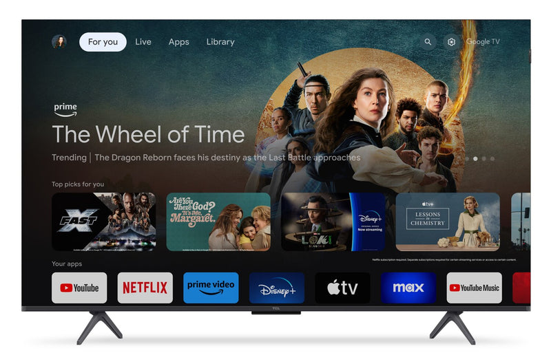 TCL 50\" Q65 QLED 4K UHD Smart Google TV (50Q651G-CA)