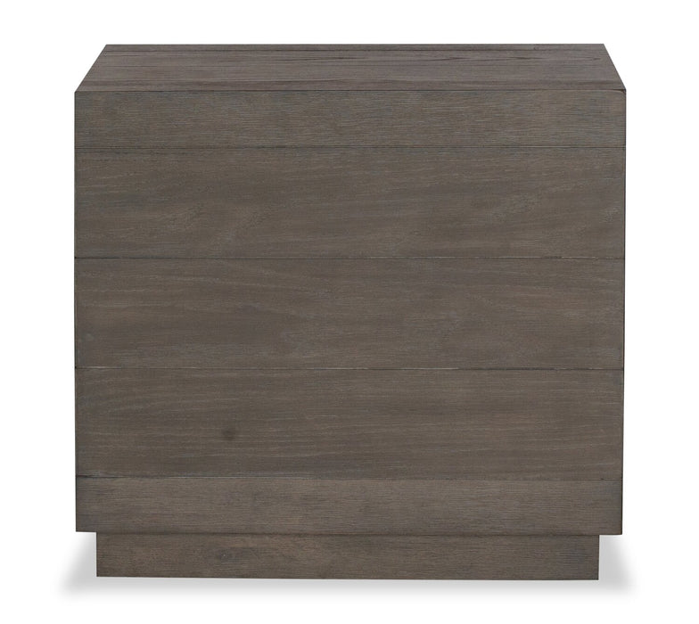 Avalon 16” Modern Solid Wood Chairside Table with Shelf - Brown