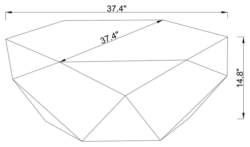 Dawson 37” Modern Coffee Table - Black