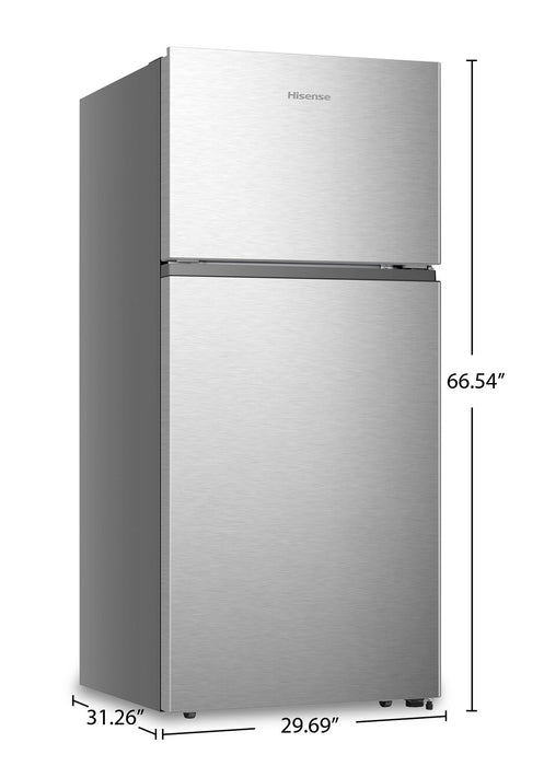 Hisense 30\" 18 Cu. Ft. Top-Mount Refrigerator - Stainless Steel - RT18A2FID
