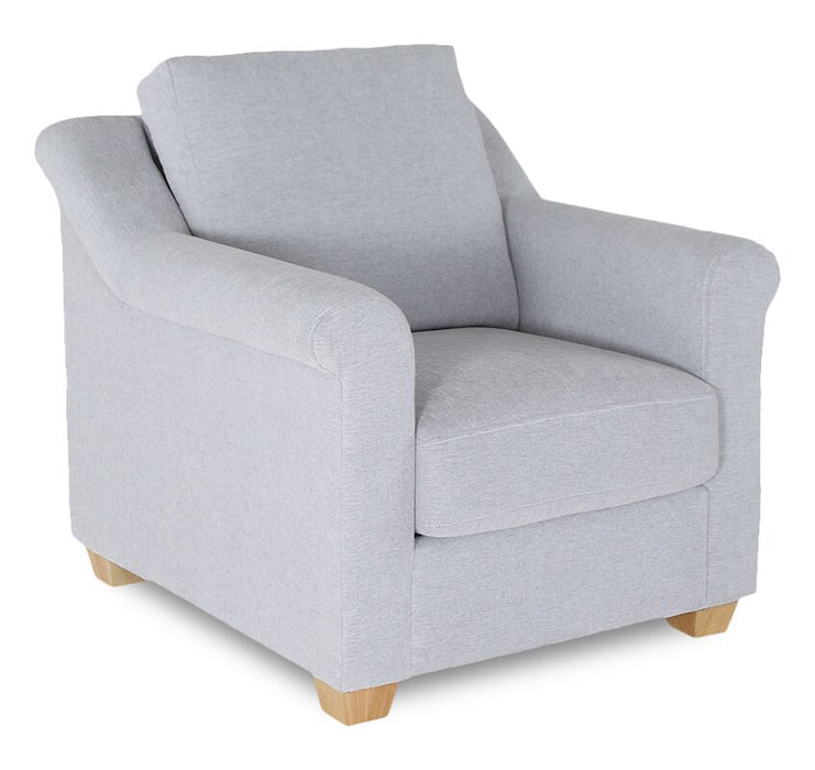 Finesse 37\" Contemporary Chenille Fabric Chair - Heather Grey 