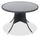 ["Arizona Outdoor Patio Table - Hand-Woven Resin Wicker, Round Tempered Glass Table Top, UV & Weather Resistant - Black"]