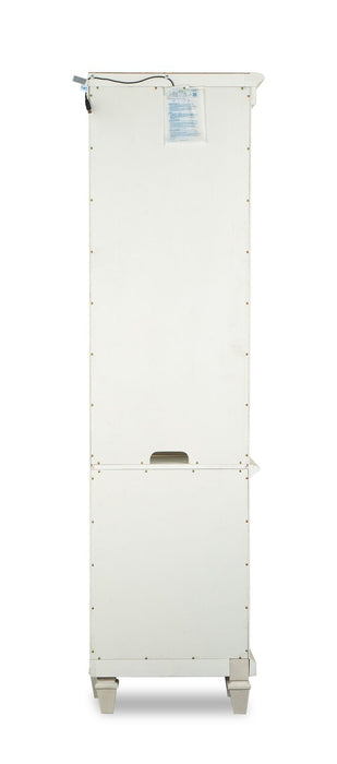 Baron 22” Rustic Pine Pier with Storage and Cable Management - Alabaster