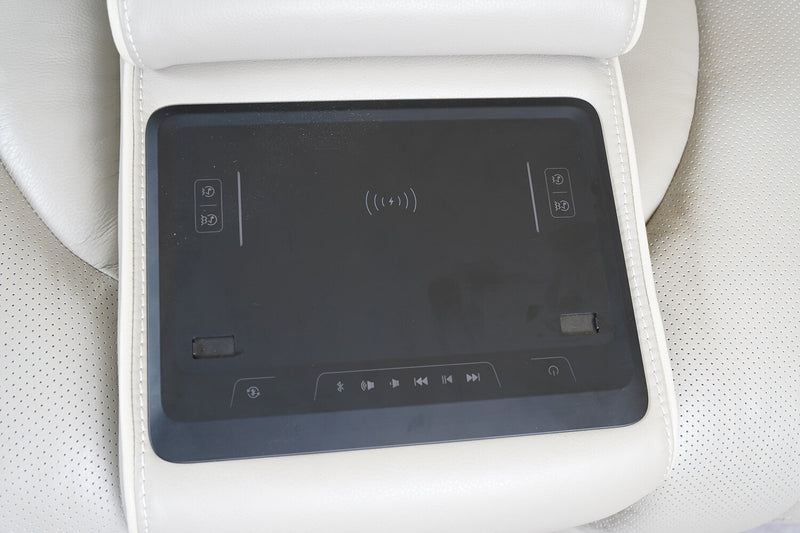 Elite 74\" Genuine Leather Massage Power Reclining Loveseat with Immersive Audio and Power Headrests - Putty