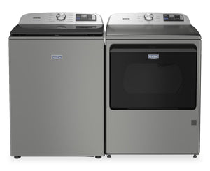 Maytag 6.0 Cu. Ft. Smart Top-Load Washer and 7.4 Cu. Ft. Electric Dryer - Radiant Silver